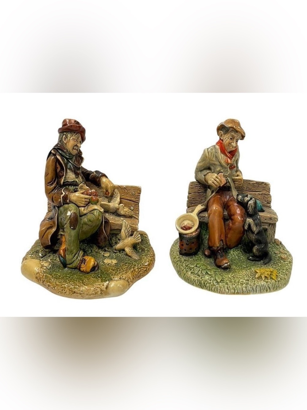 Vintage Naturecraft England Figurines Set of 2 Feathered Friends 818 Hopeful 804